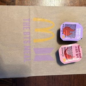 BTS meal original bag and sauces